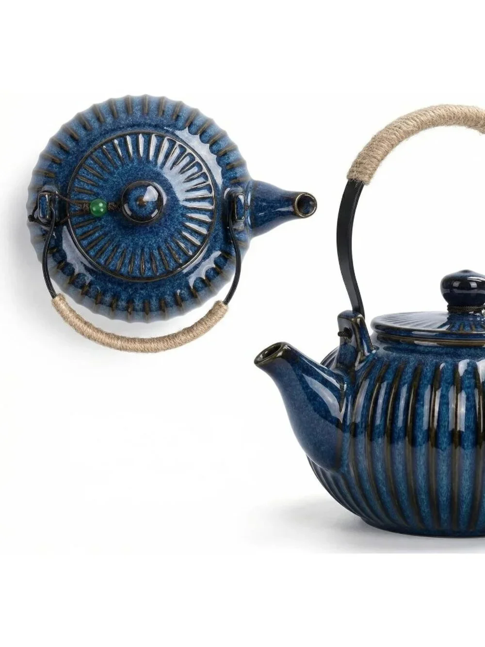 Royal Japanese Ceramic Kitchen Teapot with Infuser 25 OZ/750ml Stainless Filter